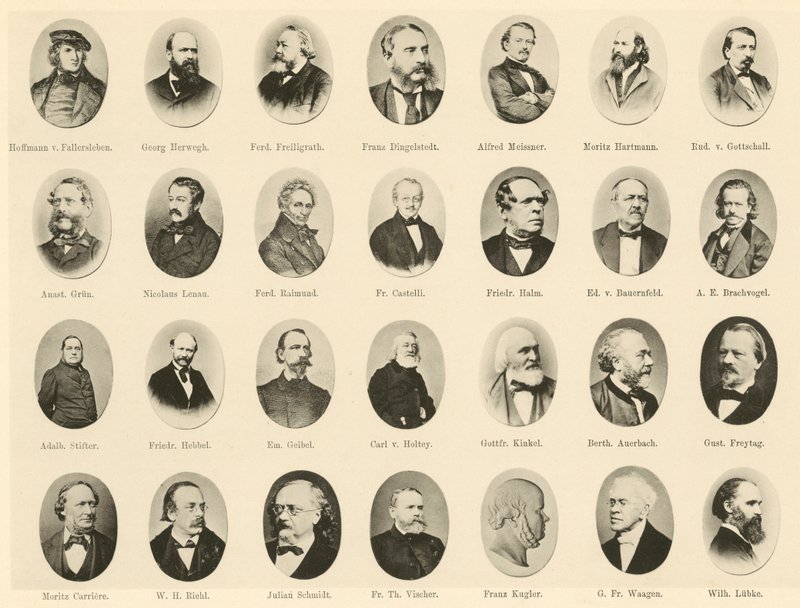 Ritter vom Deutschen Geiste」に掲載されたドイツ人著名人の肖像画（リトグラフ 作： ドイツ語学校