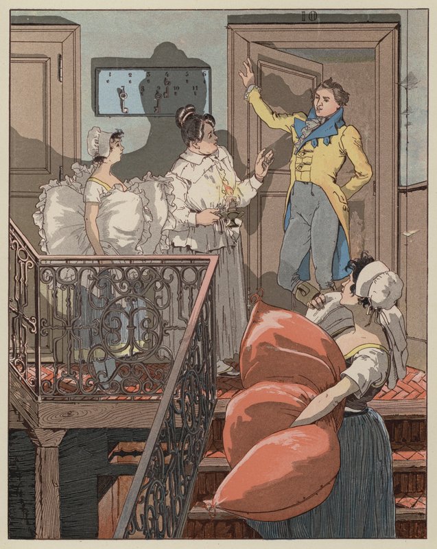 Quatrelles（Ernest LEpine）のLa Dame de Gai-Fredonのシーン 作： ソドマ後のジョバンニ・アントニオ・バッツィ