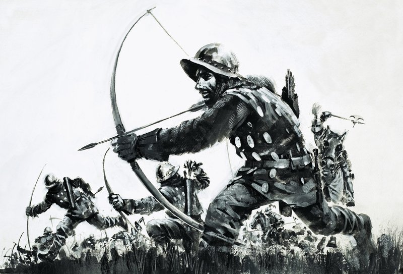 バノックバーンの戦いの弓兵たち 作： グラハム・コトン