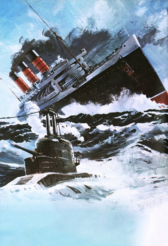 定期船と潜水艦 作： グラハム・コトン