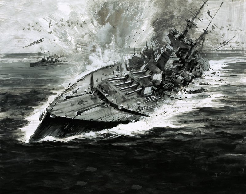 沈没する戦艦 作： グラハム・コトン