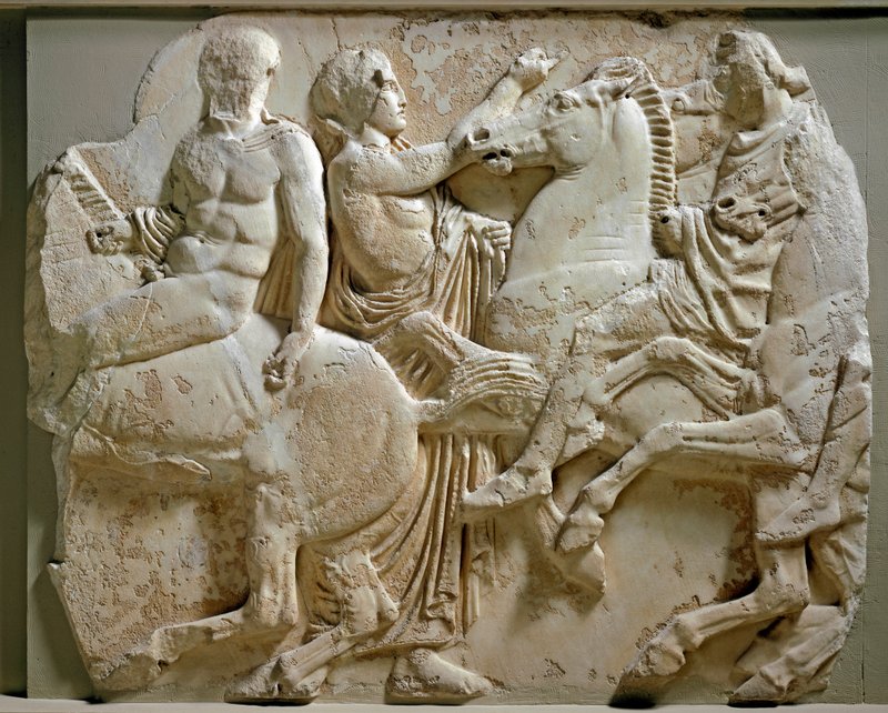 ギリシャ神話の大理石タイプ白の縁のレリーフが良いコンポート　写真通り Greek_-