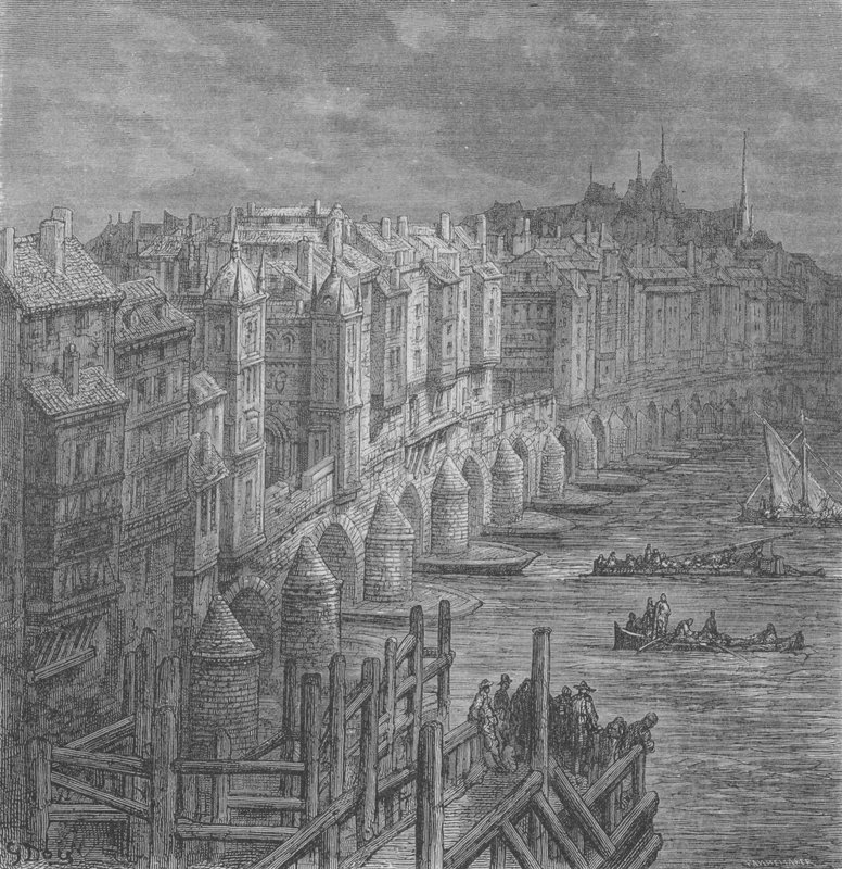 1694年のロンドン橋 作： ドレ後のギュスターヴ