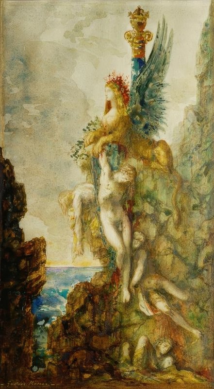 ラテン系ガチ絵画アートケツアゴスフィンクス作成時間80時間 Gustave_Moreau_-_Le_Sphinx_(