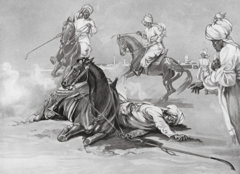 デリーの奴隷王クトゥブディン・アイバクの死、AD1210年（リトグラフ） 作： HM（後）バートン