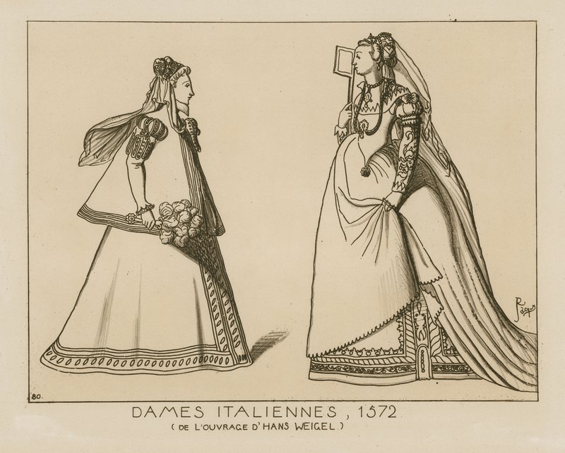 イタリアの女性、1572 作： ハンス・ウェイゲル