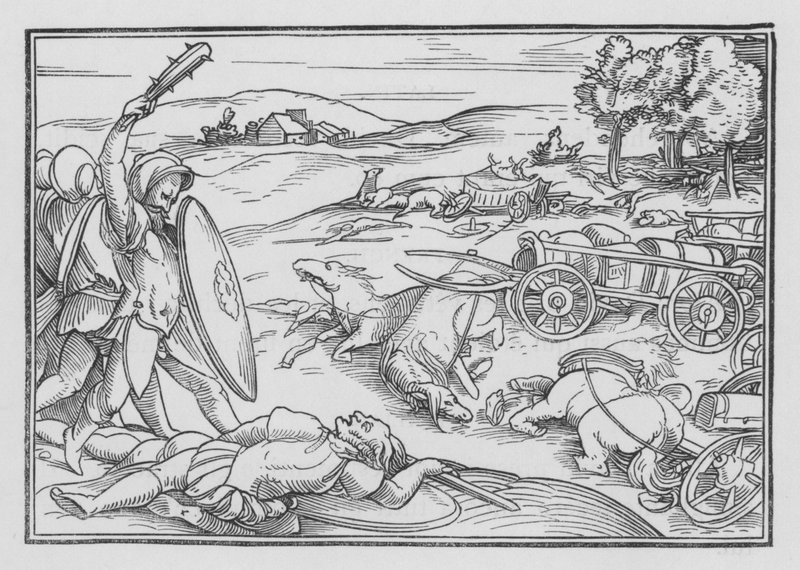 David Smiteth HadadezerとSyrians、2 Samuel VIII、3 作： ホルバイン・ザ・ヤンガー後のハンス