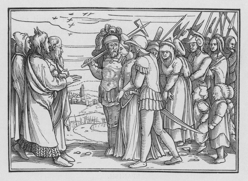 Midianites Spoiled、and Balaam Slain、Numbers XXXI、9 作： ホルバイン・ザ・ヤンガー後のハンス