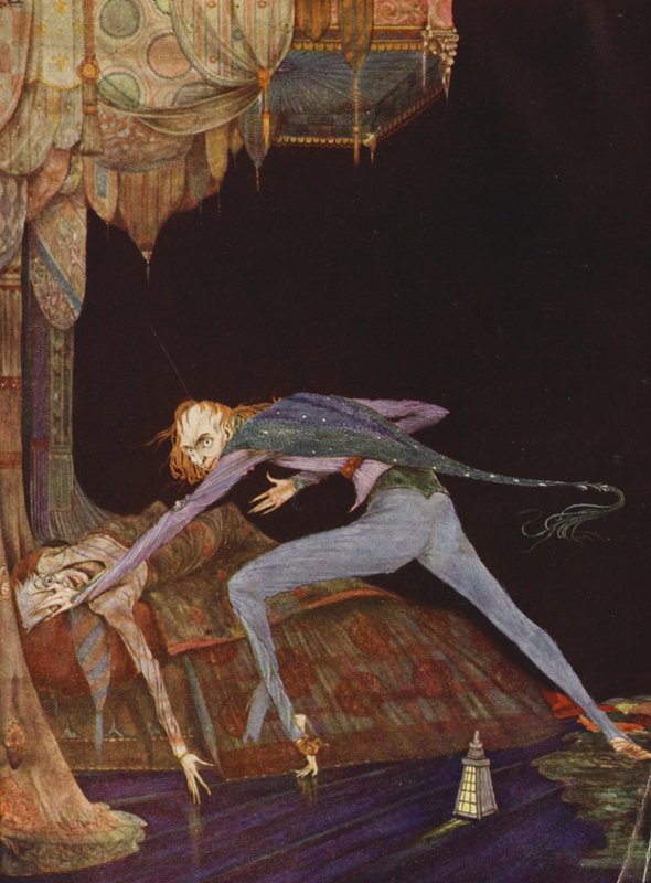 エドガー・アラン・ポー：彼は一度だけ叫んだ（カラーリトグラフ） 作： ハリー・クラーク