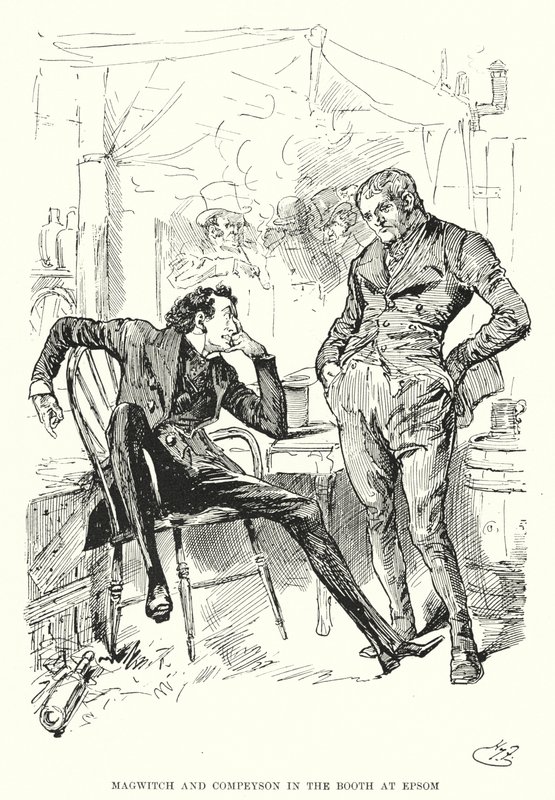 チャールズ・ディケンズの「Great Expectations」のイラスト（リトグラフ）。 作： ハリー・ファーニス