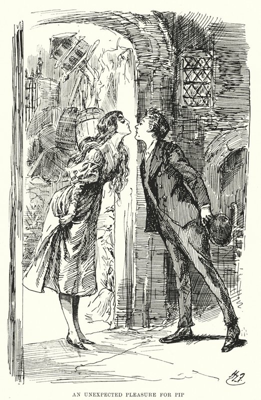 チャールズ・ディケンズの「Great Expectations」のイラスト（リトグラフ）。 作： ハリー・ファーニス