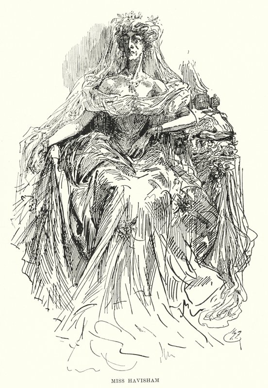 チャールズ・ディケンズの「Great Expectations」のイラスト（リトグラフ）。 作： ハリー・ファーニス