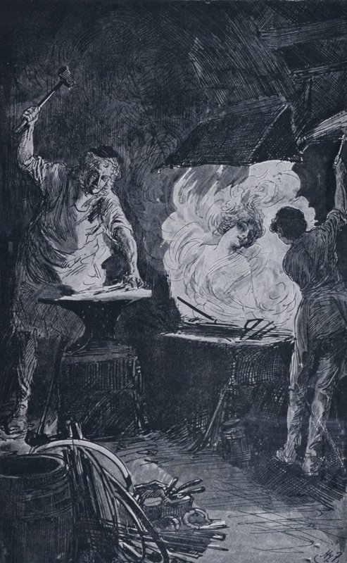 チャールズ・ディケンズの「Great Expectations」のイラスト（リトグラフ）。 作： ハリー・ファーニス