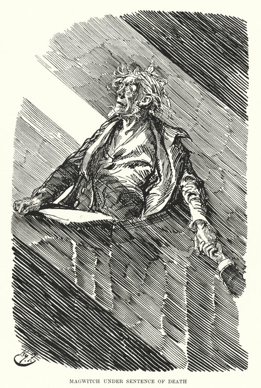 チャールズ・ディケンズの「Great Expectations」のイラスト（リトグラフ）。 作： ハリー・ファーニス