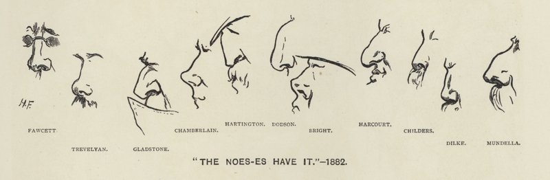 The Noes-es（政治家の鼻）が持っている - 1883（リトグラフ）。 作： ハリー・ファーニス