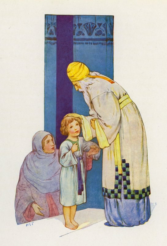 最大の贈り物は、彼女の小さな息子サミュエル（カラーリトグラフ）だった。 作： ハリー・ジョージ・ティーカー