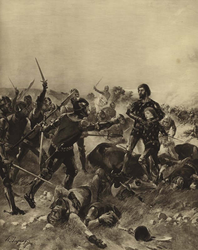 ポワティエの戦い、1356年（彫刻） 作： アンリ・ルイス・デュプレー