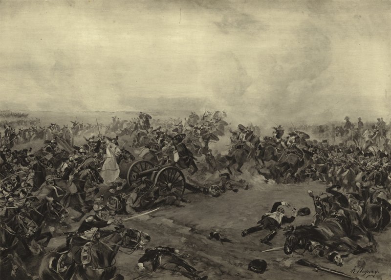 ウォータールーの戦い、1815（グラビア） 作： アンリ・ルイス・デュプレー