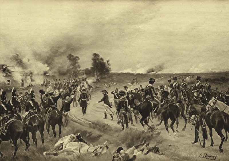ウォータールーの戦い、1815（グラビア） 作： アンリ・ルイス・デュプレー
