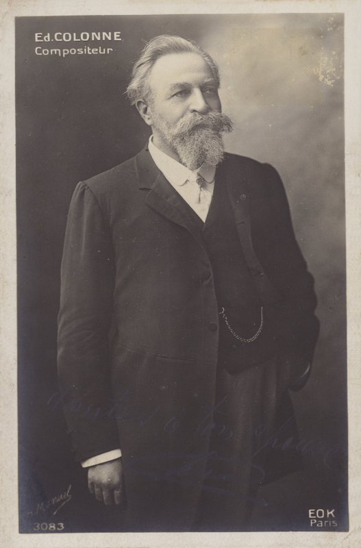 エドゥアール・コロンヌ、フランスの指揮者、ヴァイオリニスト（1838-1910）（モノクロ写真） 作： アンリ・マヌエル