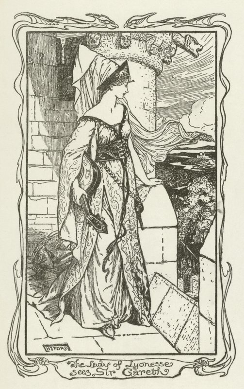 Lyonesseの女性はGareth卿を見ます 作： ヘンリージャスティスフォード