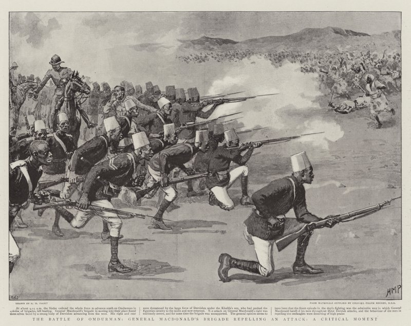 オムドゥルマンの戦い、攻撃を撃退するマクドナルド将軍旅団、クリティカルモーメント 作： ヘンリー・マリオット・パジェット