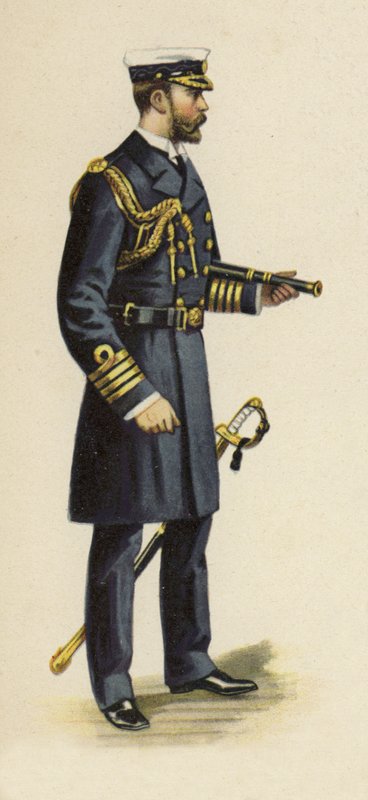 1892年の海軍勤務中のコーンウォール公爵とヨーク（クロモリト） 作： ヘンリー・ペイン