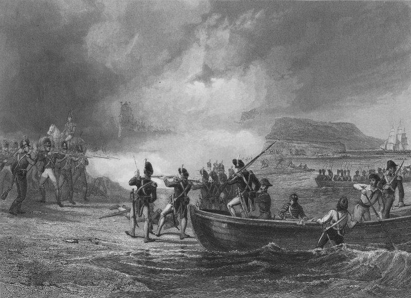 フランス艦隊が1796年にコークのバントリー湾に上陸しようとした 作： ウォーレン後のヘンリー