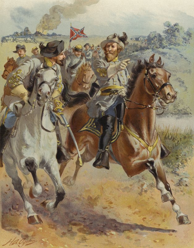 1862年6月、マクレラン周辺でJEBスチュワーツ将軍が急襲 作： ヘンリーアレクサンダーオグデン