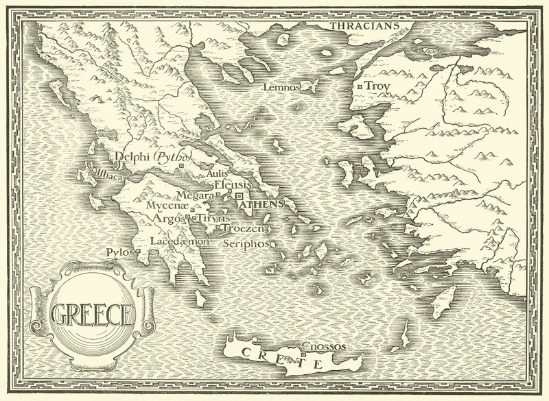 ギリシャの地図 作： ヘンリージャスティスフォード