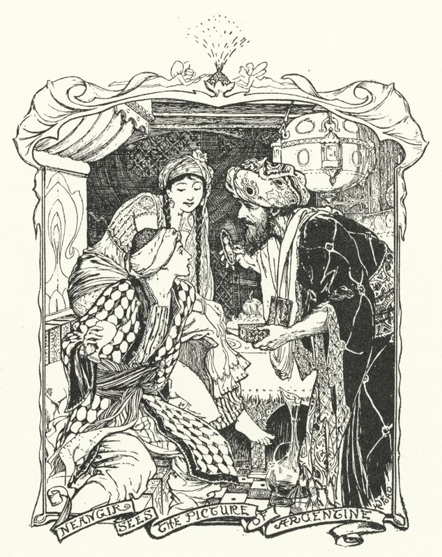 Neangir Sees the Picture of Argentine (Engraving) 作： ヘンリージャスティスフォード