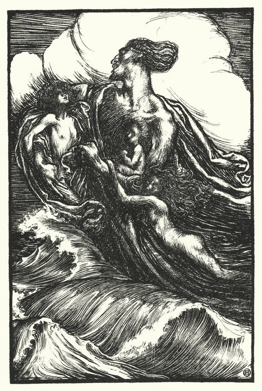 マシュー・アーノルドの詩。The Forsaken Merman」（版画 作： ヘンリー・オスポバット
