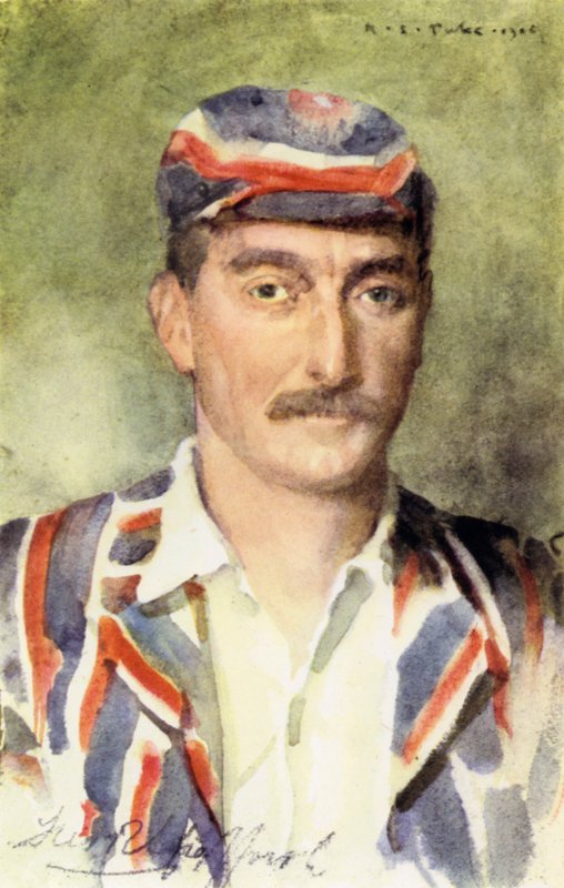 Frederick Robert "Fred" Spofforth, The Demon Bowler (カラーリトグラフ) 作： ヘンリー・スコット・テューク