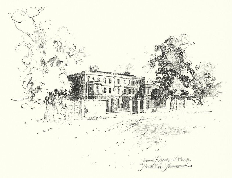 Samuel Richardsons House, North End, Hammersmith (litho) 作： ハーバート（後）レイルトン