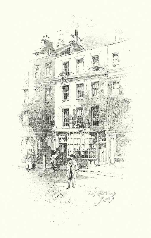 Toms Coffee House, Russell Street, London (litho) 作： ハーバート（後）レイルトン