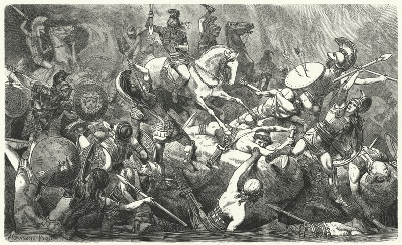 紀元前413年、シチリア島のアテナイ軍の敗北 作： ハーマン・フォーゲル