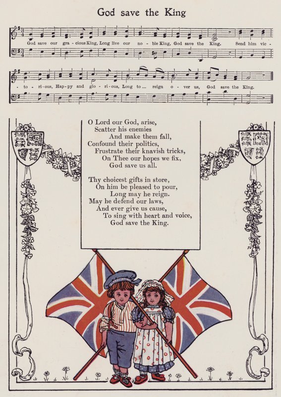 God Save The King（カラーリトグラフ 作： ヒルダ・ブロートン