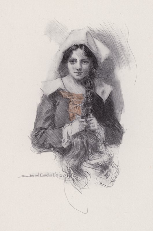 Henry Wadsworth LongfellowによるEvangeline、A Tale of Arcadieのイラスト（litho） 作： ハワード・チャンドラー (後) クリスティ