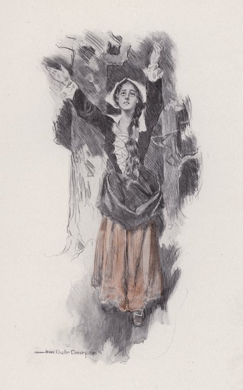 Ilustração para Evangeline, A Tale of Arcadie, de Henry Wadsworth Longfellow (litho) 作： ハワード・チャンドラー (後) クリスティ