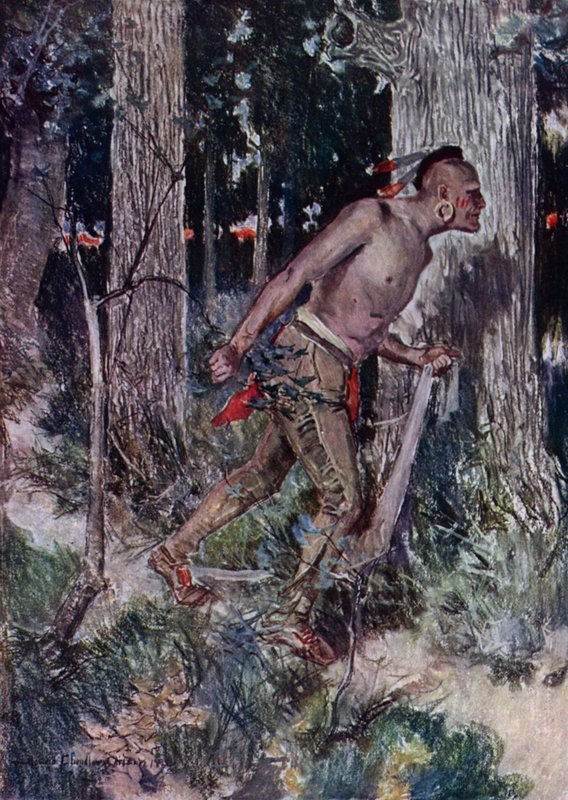 Henry Wadsworth LongfellowによるThe Courtship of Miles Standishのイラスト（カラーリソ） 作： ハワード・チャンドラー（後）クリスティ