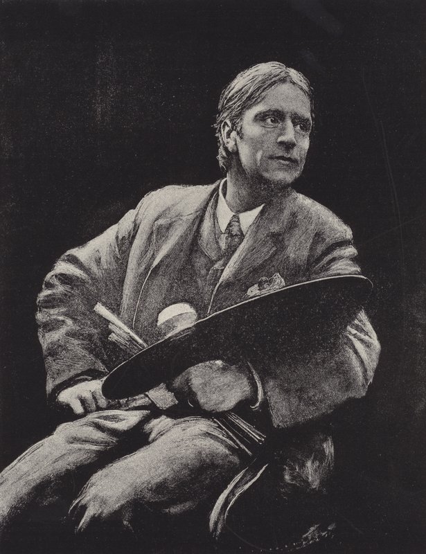 Hubert Herkomer（イギリスのアーティスト）（リトグラフ 作： Hubert von（後）Herkomer