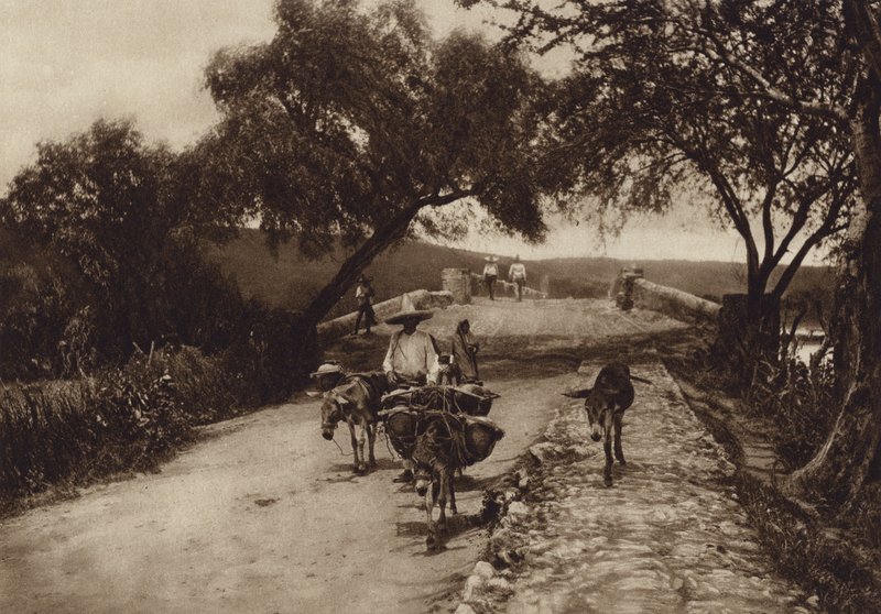 メキシコ：メキシコの山の中の道（モノクロ写真） 作： ウーゴ・ブレーメ