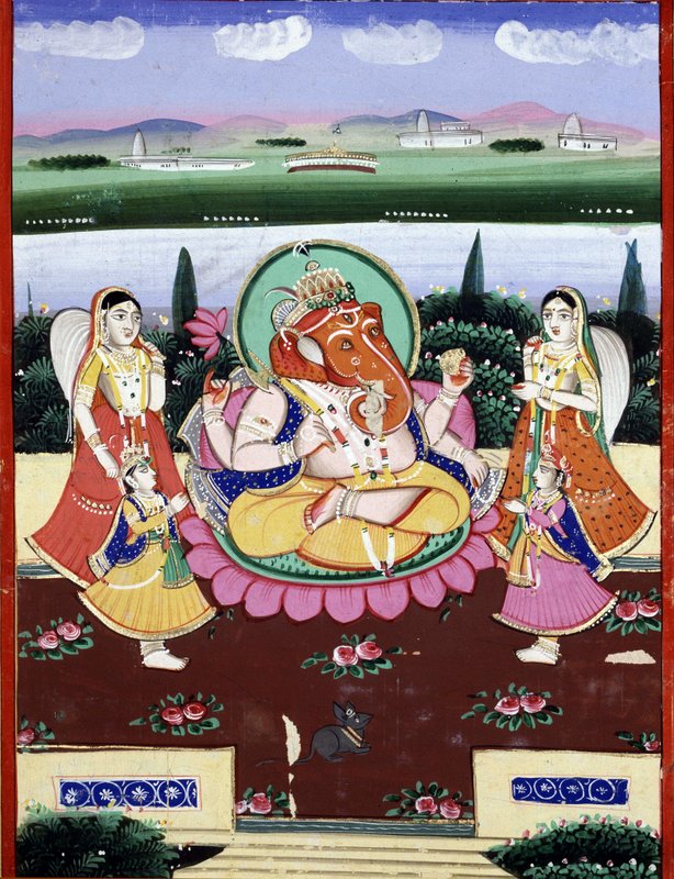 ガネーシャ　直筆画　ガナパティ　バクティ Indian_School_-