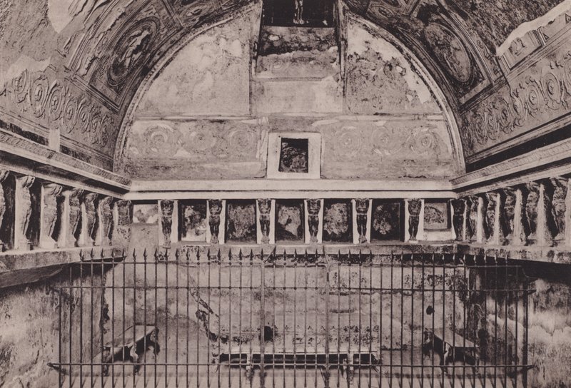Interno Dei Bagni Del Foro、フォーラムの浴場の内部（モノクロ写真 作： イタリアの写真家