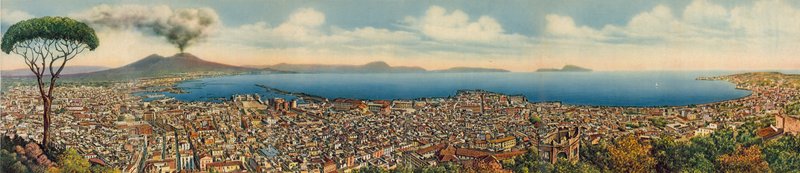 ナポリ / ナポリパノラマ・ジェネラル（カラー写真） 作： イタリアの写真家