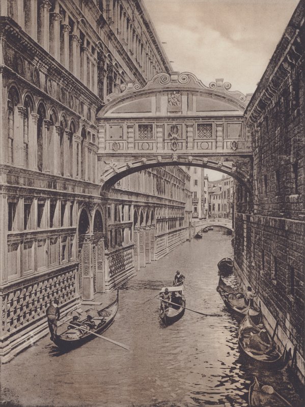 ため息の橋（モノクロ写真 作： イタリアの写真家