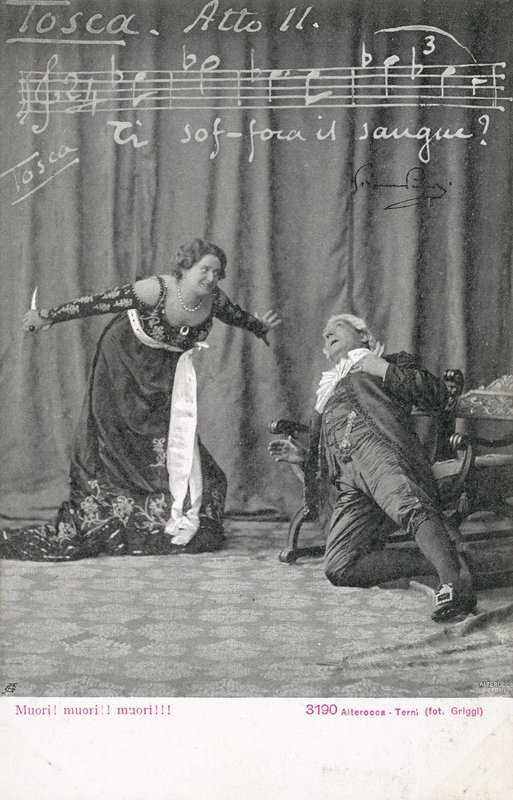 トスカ」のシーン（モノクロ写真 作： イタリアの写真家