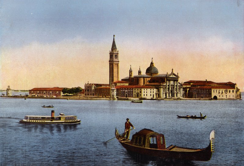 Venezia / ヴェネツィア：イゾラ・サン・ジョルジョ（カラー写真） 作： イタリアの写真家