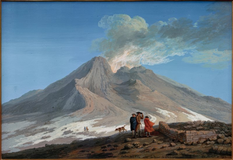 小学生の作品『感情の火山』　カラフルな抽象画 アート作品　絵の具絵　小学生 Jacob_Philipp_Hackert_-