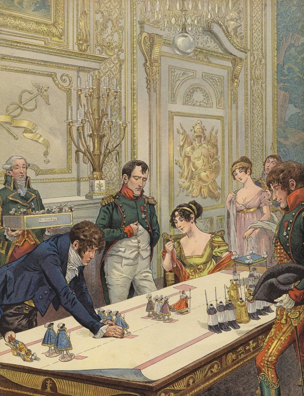 戴冠式の準備をしているナポレオンとジョセフィン 作： Jacques Marie Gaston Onfray de Breville（仕事）